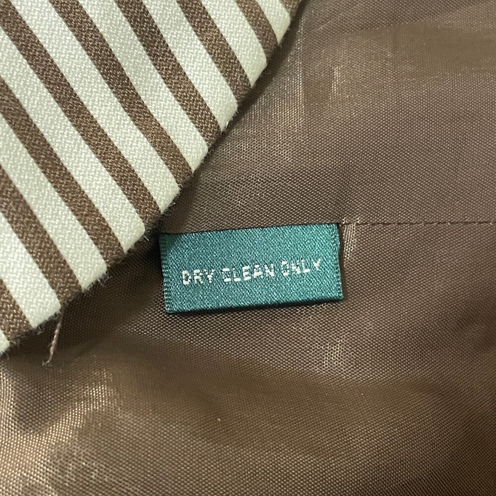 Vintage Lauren by Ralph Lauren Blazer, 12 | Chocolate Brown, Cotton Silk Blend - Picture 9 of 12